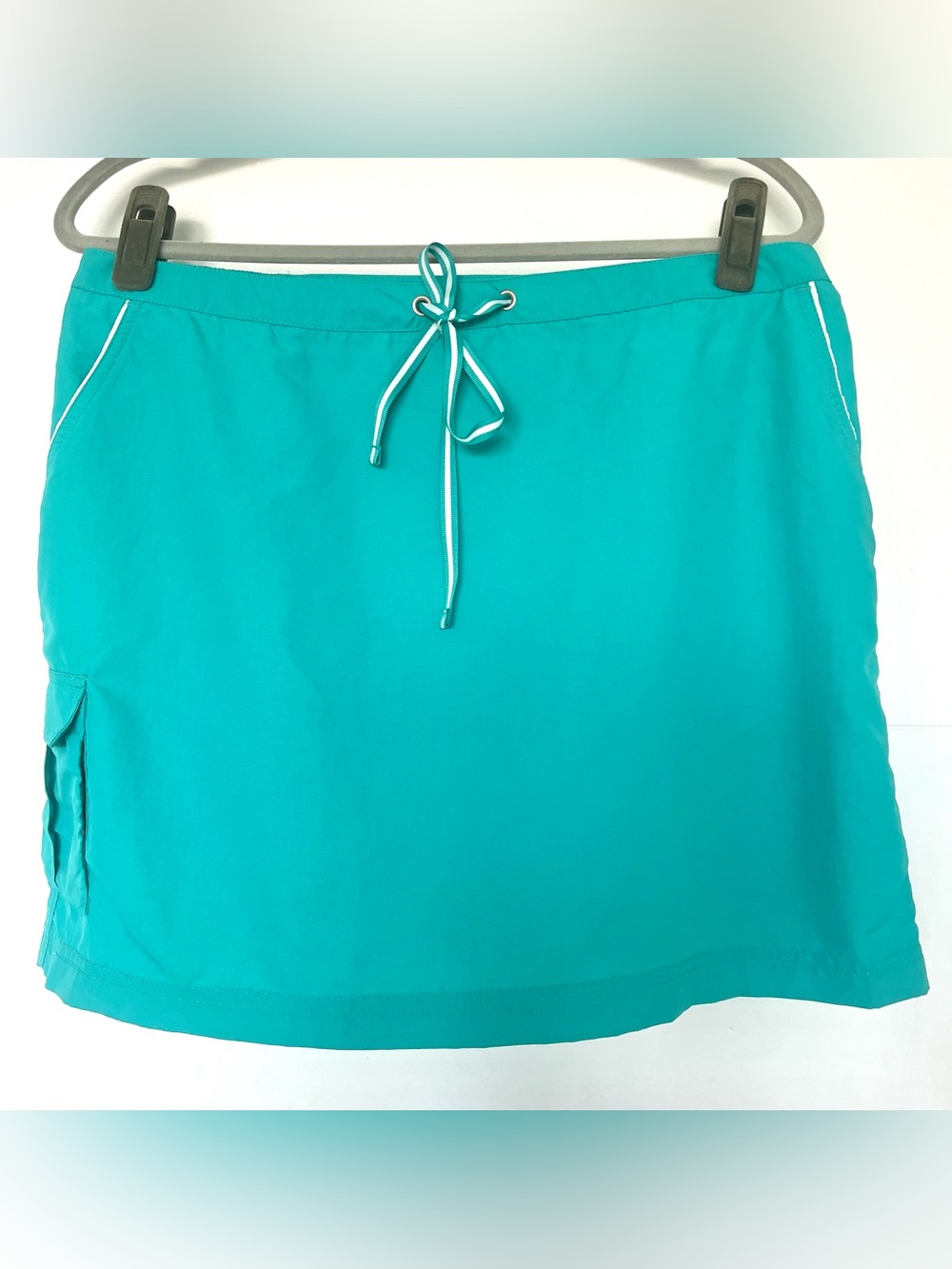 Paradise Bay Women’s M Turquoise Aqua Swim Skirt Cargo Pocket